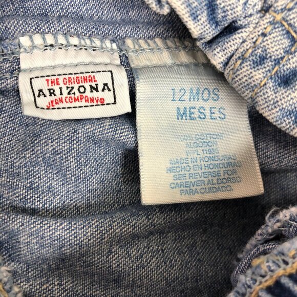 Girls Arizona Jean Co Pants Elastic waist 12M Ladybug Pom Poms Jeans Ruffles - Picture 6 of 6